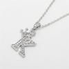 Unisex Fashion Crown A-Z Alphabet Pendant Vintage Chain Necklaces Hip-Hop Style Crystal Zircon Punk MIT
