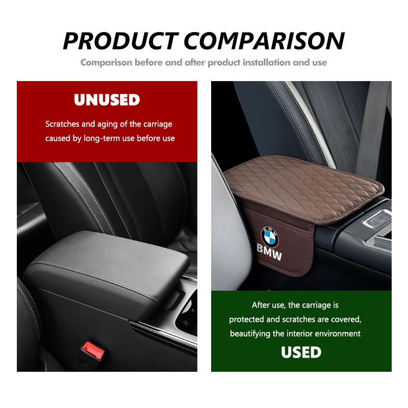 Leather Car Elbow Support Storage Box Armrest Cushion With Pocket For BMW M Performance E36 E46 E60 E90 E91 E92 E93 F30 F20