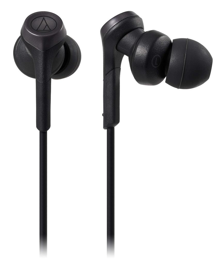 Audio Technica BK Wireless Earphones Bluetooth Deep Bass To Approximately 20 Hours of Continuous BK Black ATH-CKS330XBT [SOLID BASS/Splashproof