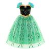 Princess Costume for Girls Green Dress Up for Toddler Cosplay Christmas Birthday Party