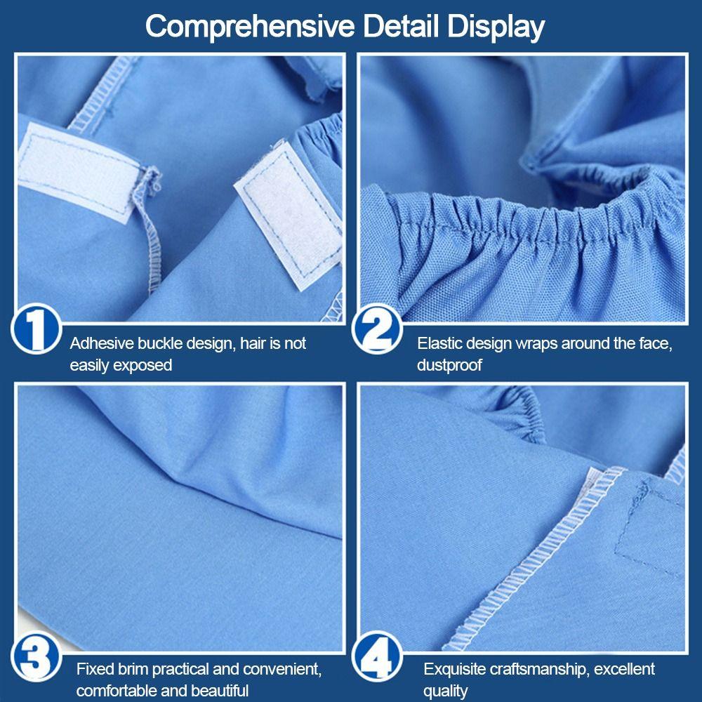 Breathable Dust-free Shawl Hat Solid Color Work Hat New Labor Protection Hat  Workshop
