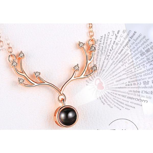 100 языков, ожерелье «Я люблю тебя», женская мода, «Олень тебя поймал», олений рог, ошейник-цепочка