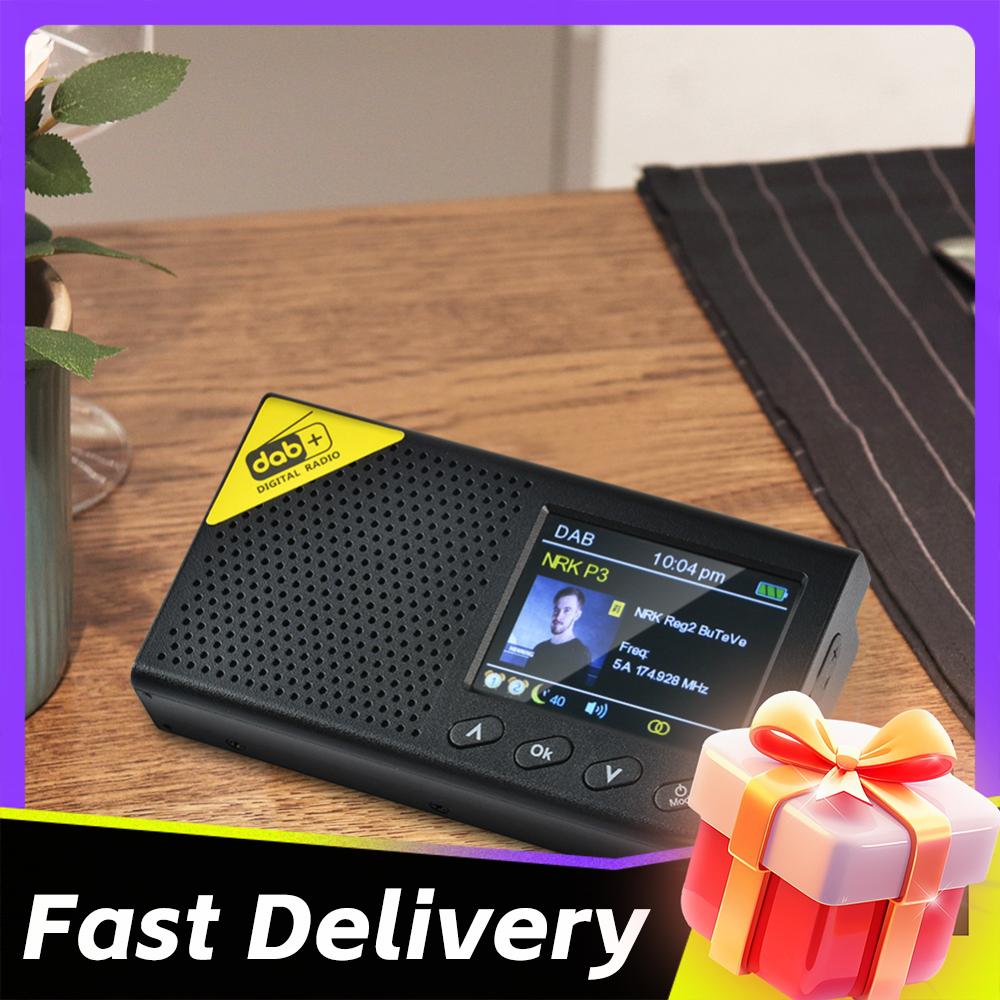 2,4-дюймовый цветной ЖК-экран Цифровое радио DAB FM Беспроводной Bluetooth 5.0 Многофункциональный портативный домашний радиоприемник для офиса
