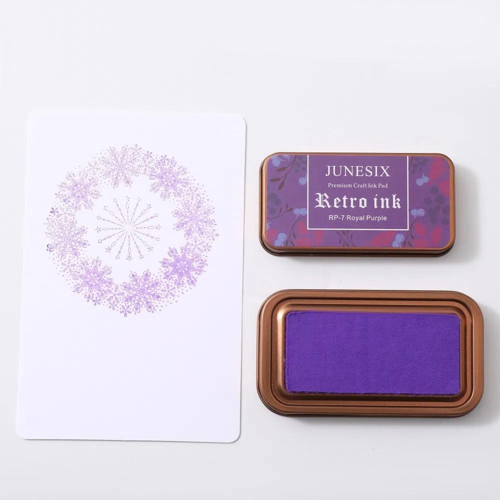 Vintage Iron Box Seal Stamp Colorful Paper Inkpads Creative Seal Stamp Block Gift
