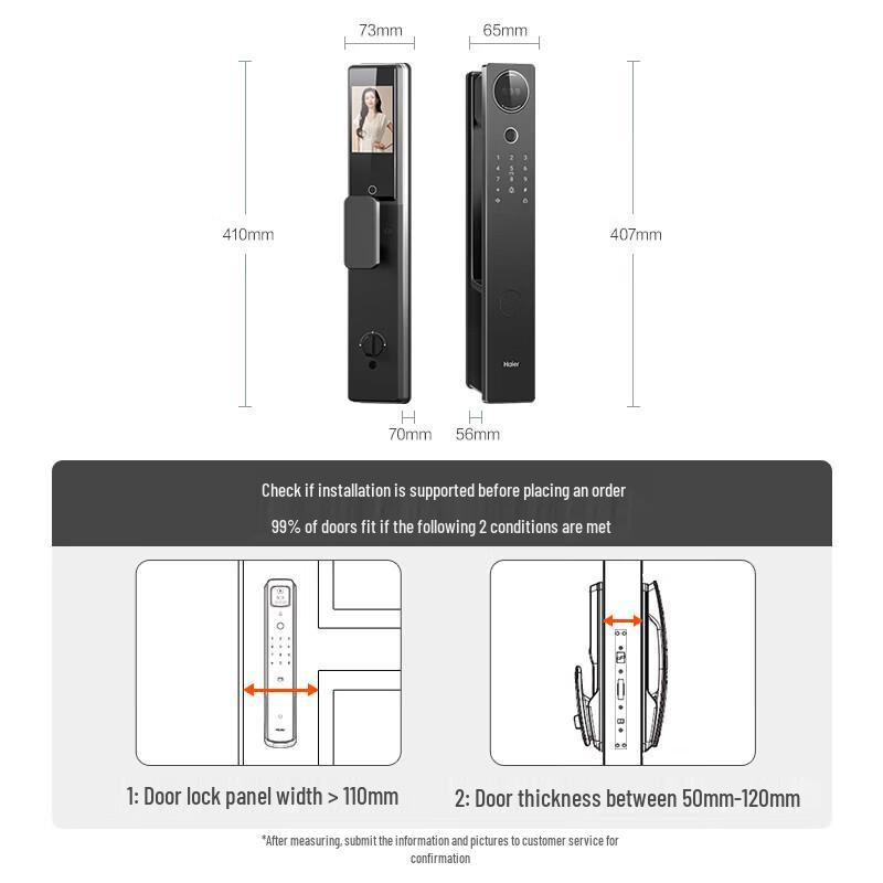 Haier P30Max Smart Door Lock with Face Recognition