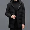Winter Parker Down Jacket Men's Thickened White Goose Down Casual Large Size Warm Down Jacket Mid-Length Middle-aged and Elderly