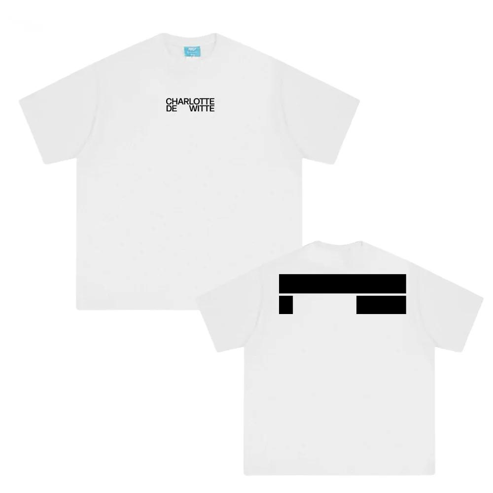 Летняя футболка 100% хлопок CDW-LOGOTEE-BACK Хип-хоп charlotte de witte Как на официальном сайте Высокое качество Футболка 100% хлопок