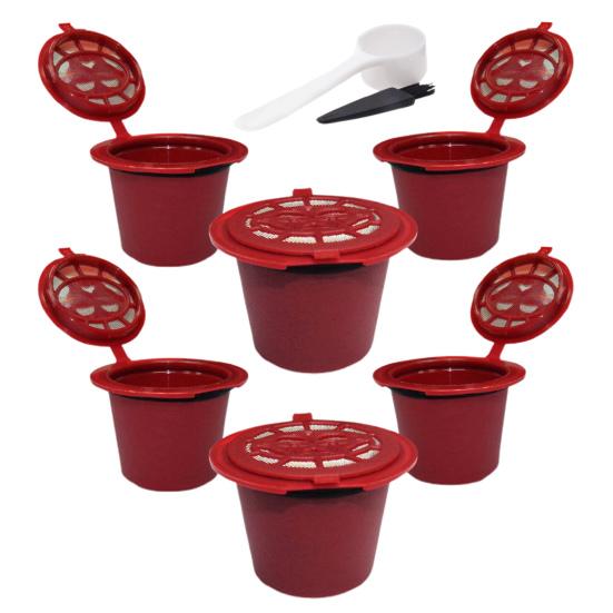 Yousheng многоразовые капсулы для кофе эспрессо фильтры для кофе без пролива многоразовые капсулы для эспрессо с ложкой-кисточкой инструмент для заправки кофейных капсул