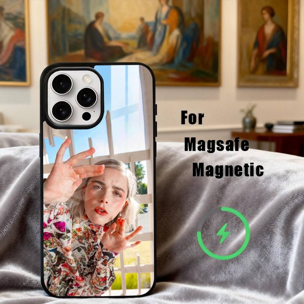 Stylish K-Kiernan S-Shipka Actress Phone Case For iPhone17,16,15,14,13,12,11 Plus,Pro Max Magnetic For Magsafe Wireless Charging
