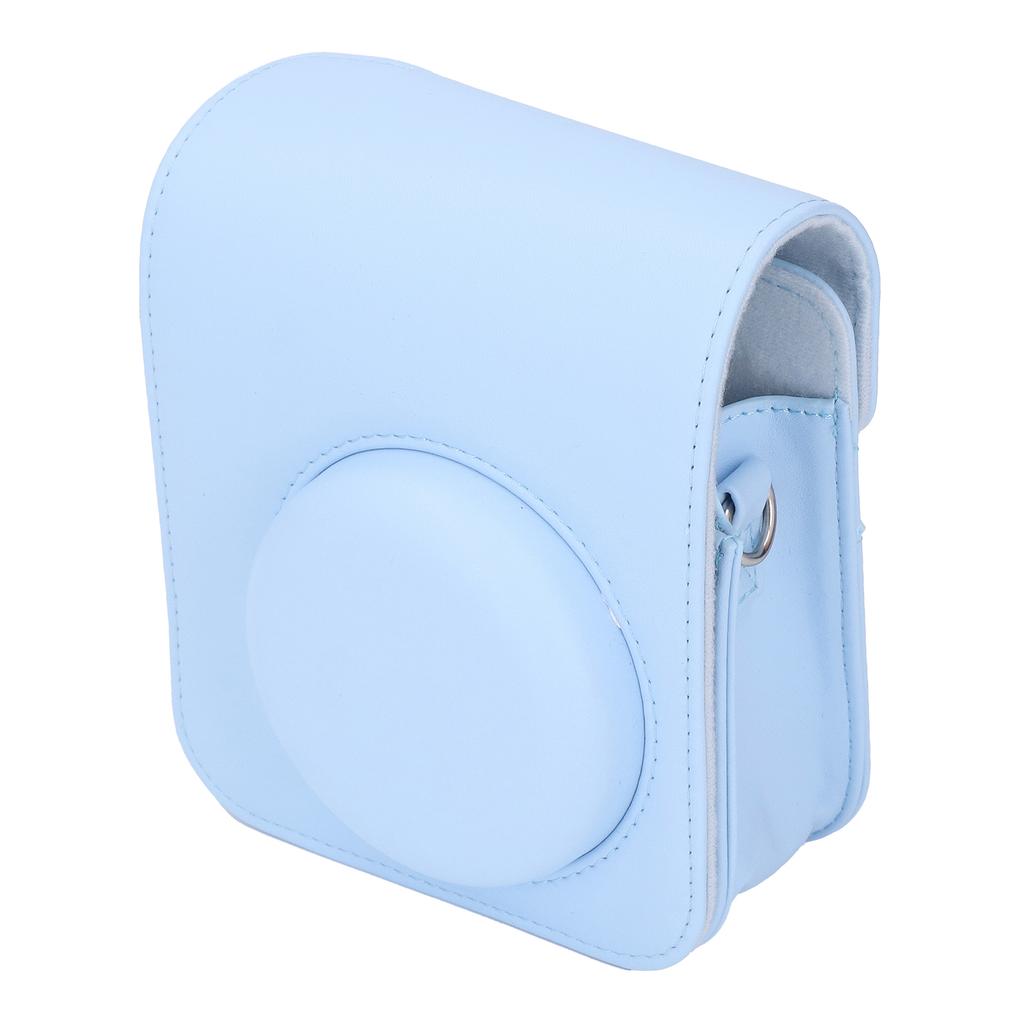 Instant Camera Case Portable Protective Storage Retro PU Leather Bag for Mini12 Photography Blue