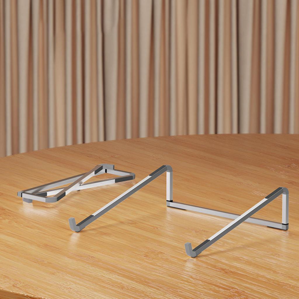 Aluminum Alloy Laptop Holder Stand Desktop Height Increase Foldable Heat Dissipation Bracket Anti Slip For All Notebook
