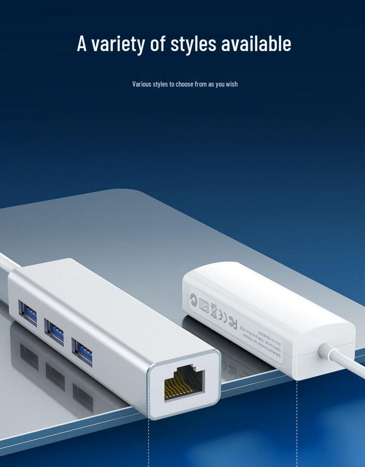 Type-C to Ethernet Adapter: USB to RJ45 Gigabit Network Card
