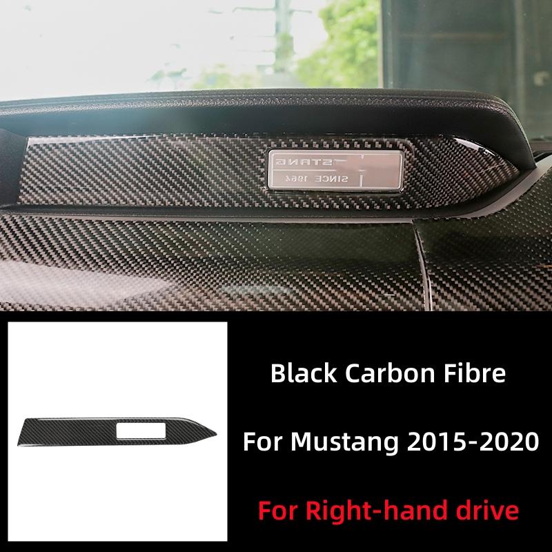 For Ford Mustang 2015-2025 Car Accessories Carbon Fiber Interior Car Dashboard Decoration Strip Sticker Car Styling Trim Cover