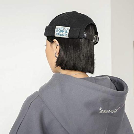 Croogo Бесшовный Рулонный Хлопок Выстиранный Мешковатый Круглый Хлопковый Утягивающий Часовой Однотонный Матросский Уличный Мужской Рыбацкий Колпак, Колпак, Колпак, Колпак, Лицо, Колпак,