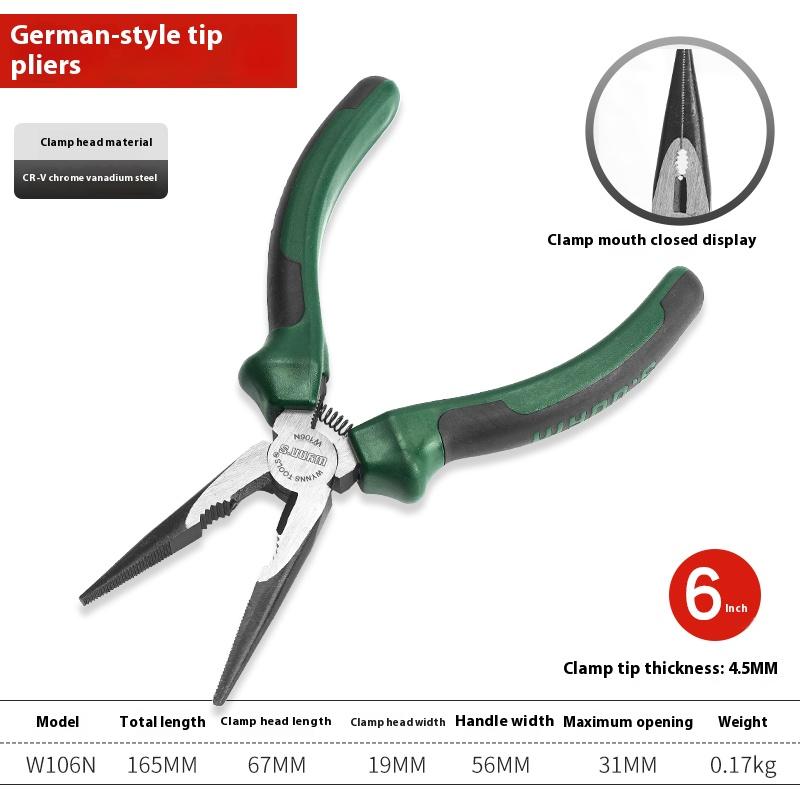 Электрик Кабельный кусачки Плоскогубцы 6" 8" Длинногубцы Кусачки Зачистка Обжим Ручной инструмент