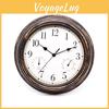 Винтажные водонепроницаемые круглые часы с дисплеем температуры и влажности для декора дома, офиса и спальни