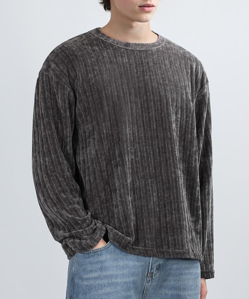 VERYVAIN Crop Velour Knit (Gray)