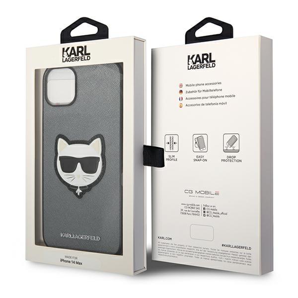 Чехол для iPhone 14 Plus Karl Lagerfeld Hardcase Saffiano Серебристый