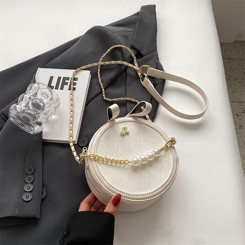 Стильная и простая сумка через плечо, простая и модная повседневная сумка-мессенджер 2024 года, новая версия, повседневная маленькая круглая сумка