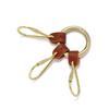 Брелок для ключей Кожаный брелок из натуральной коровьей кожи унисекс красно-коричневый женский мужской