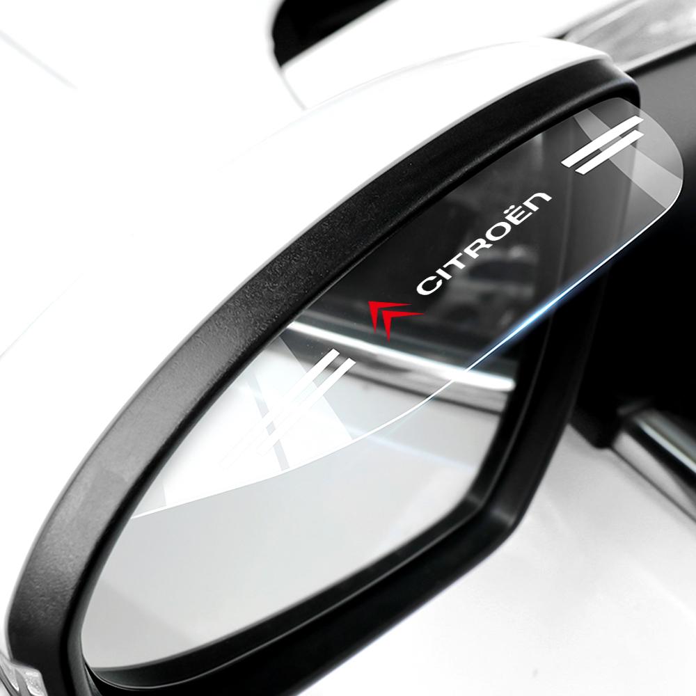POOR1 Car Rearview Mirror Rain Eyebrow Sun & Snow Shield Visors Stickers For Citroen C5X e-C4 X e-C3 C4 C3 AIRCROSS C-Elysee C-Crosser