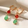 Модные красочные серьги-капли для женщин с подвесками из кубического циркония, ювелирные изделия, аксессуары для вечеринок