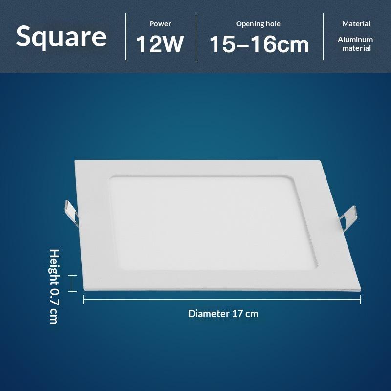 Led Downlight Dimmable 3W 6W 9W 12W Square Round Led Spot Light Ac110V/220V Ceiling Light Indoor Recessed Downlight