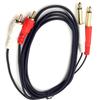 Адаптер RCA на 1/4, Кабель-адаптер RCA Male на 1/4 6,35 мм, 2 стереоджека 1/4 дюйма 6,35 мм TRS на 2 аудиолинии RCA Male
