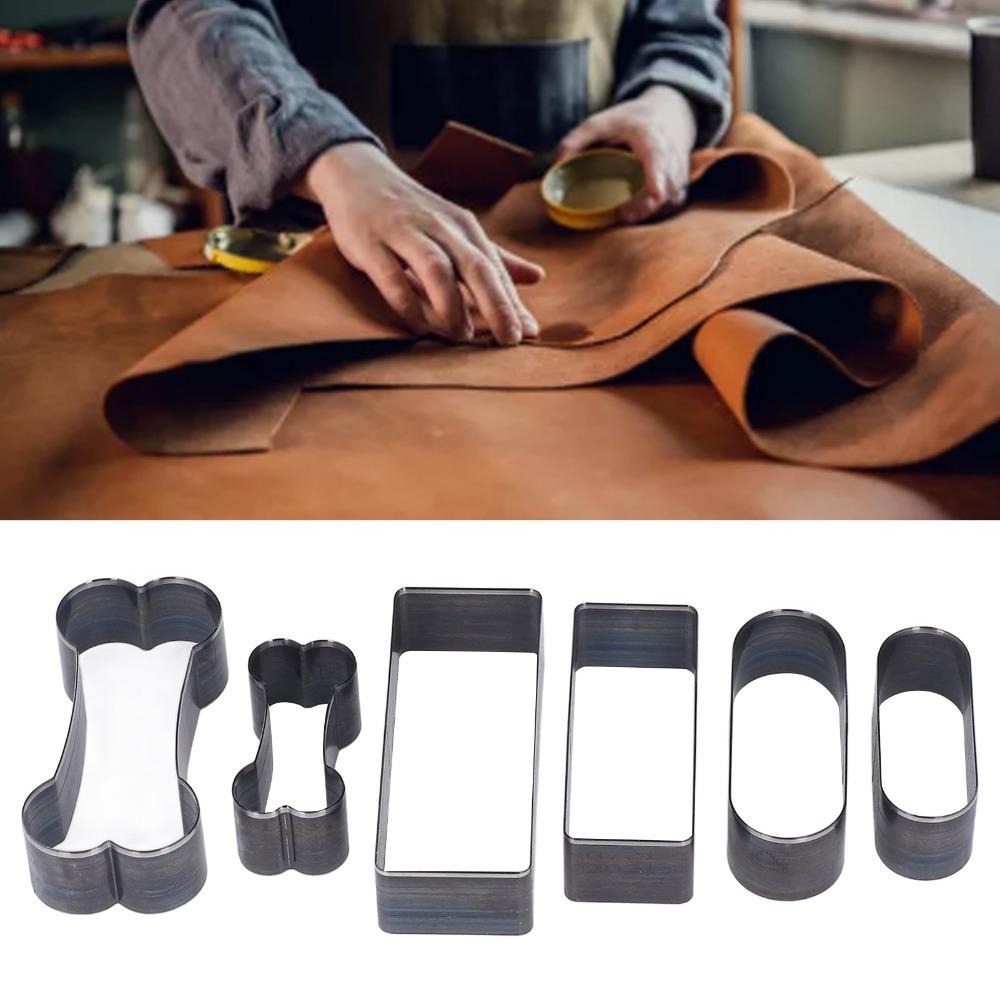 Bone Shape Leather Cutting Die Set Rectangle Craft Hole Puncher  Handmade DIY Leather Craft