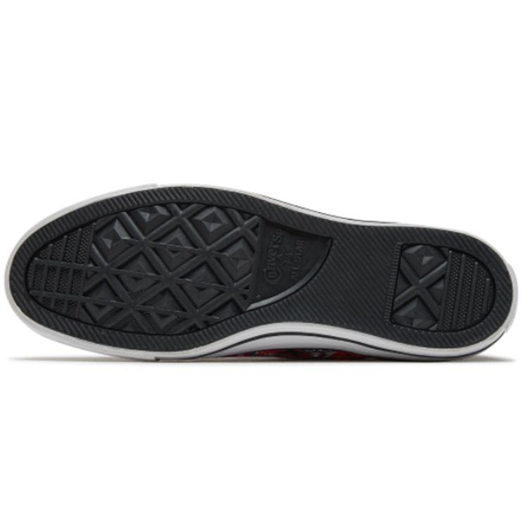 Converse Chuck Taylor All Star Удобные Универсальные Прочные Легкие Низкие Кеды из Канваса Унисекс Кроссовки Черные Красные 166986C