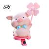 Non-drilling Car Mount Ornament Cartoon Windmill Decoration with Soft Doll Cute Rotary for Dashboard Animal Handlebar & Vent Solar/Manual Spin