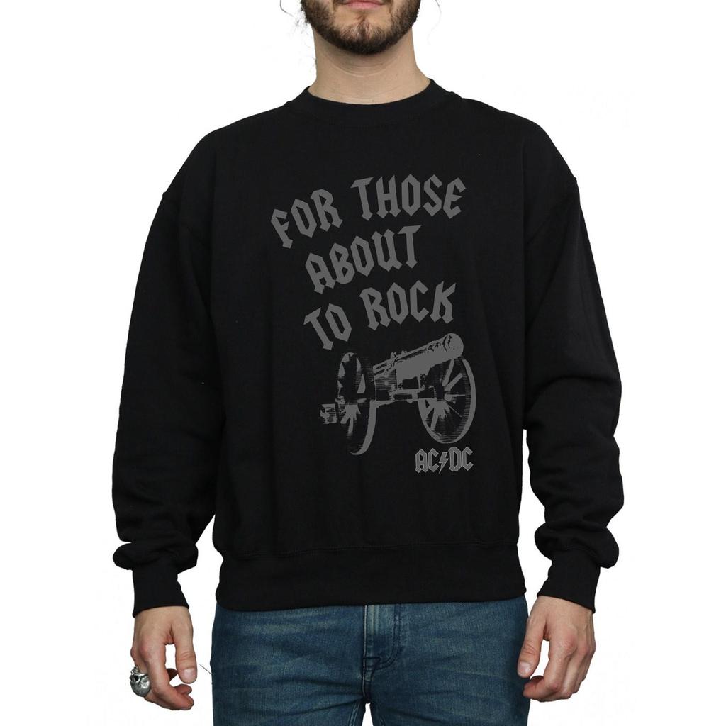 AC/DC Mens For Those About To Rock Cannon Sweatshirt
