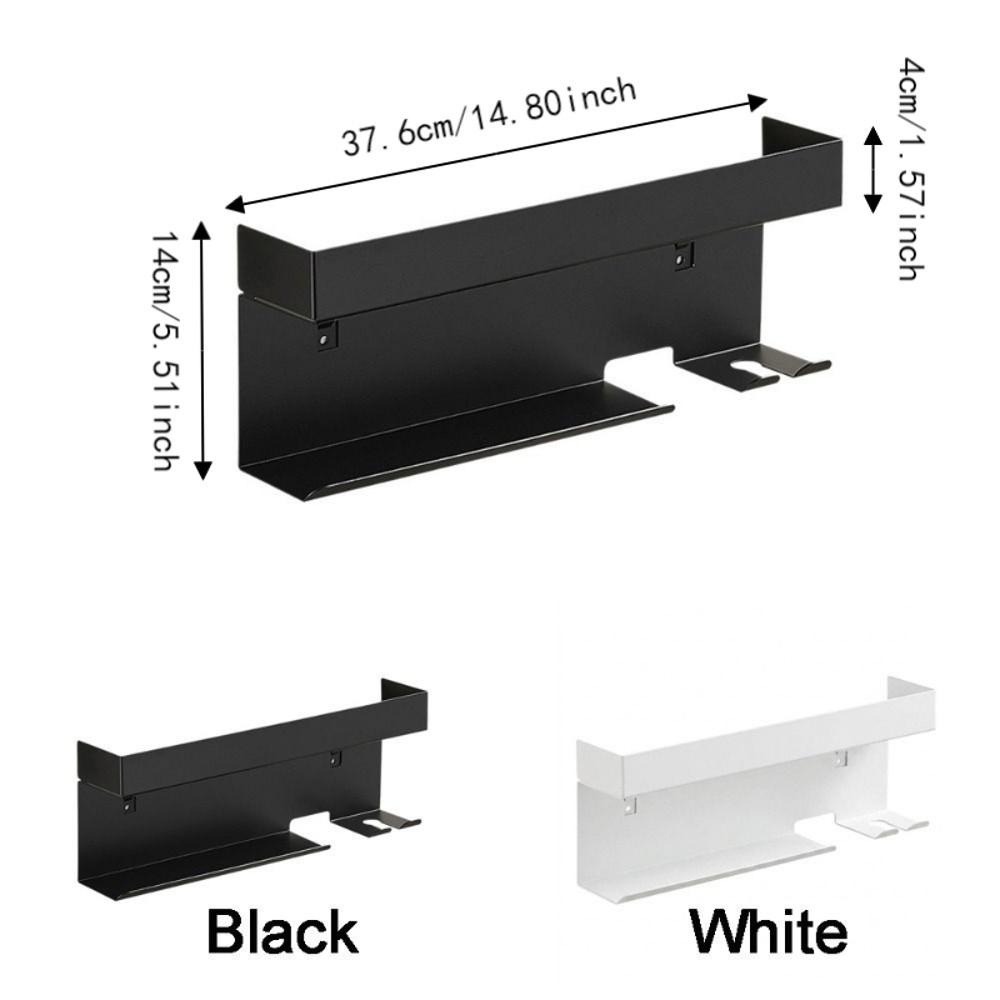 Wall Mounted Curling Iron Storage Rack No Drill Hair Tool Holder Apartment Use