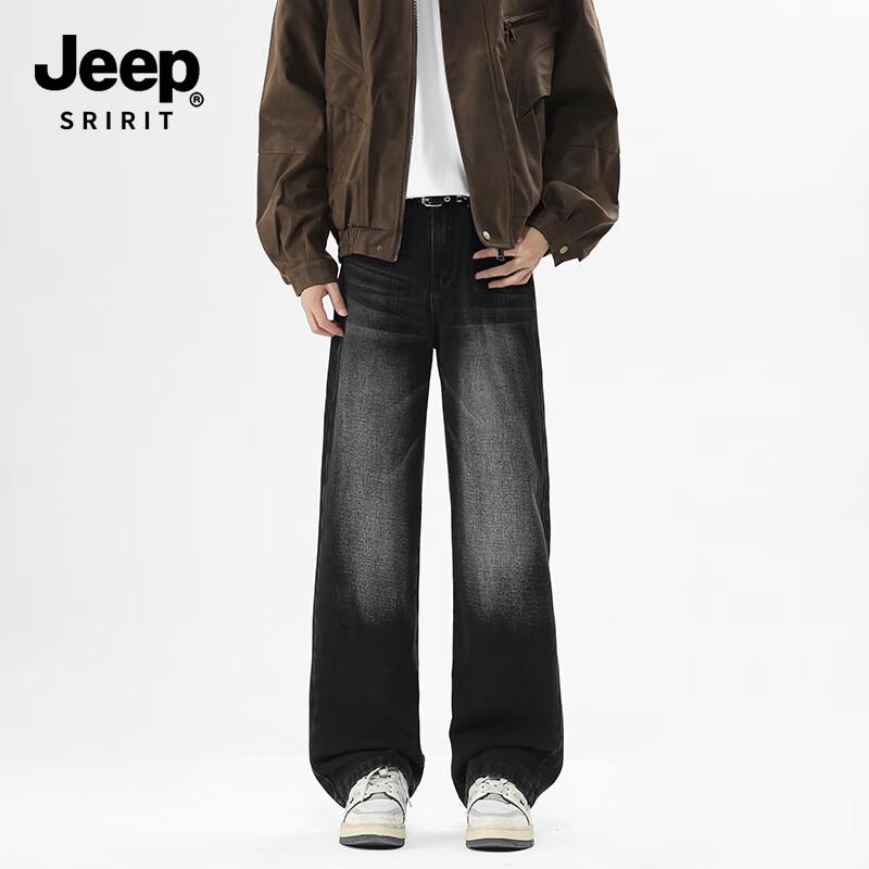 JEEP SPIRIT Men's Fleece-Lined Denim Jeans Model 523