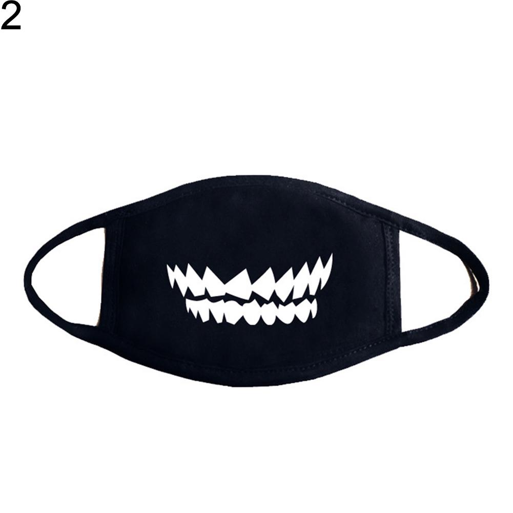 Женщины Мужчины Хлопок Маски Для Лица Шаблон Твердые Черные Маски Мода Симпатичные Половина Лица