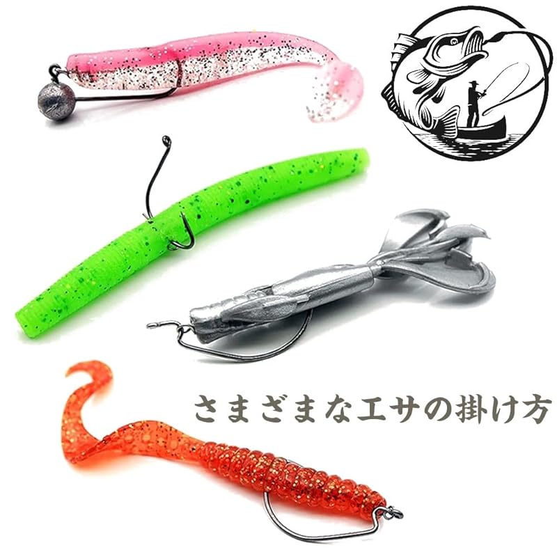 fishing accessories War worm keeper twist lock spring fishing gear twist hook for soft lures for soft bait 100 pieces set Prevention of slippage 304