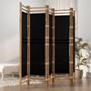 VidaXL Folding Room Divider 5 Panels 200 Cm Bamboo and Canvas 350629