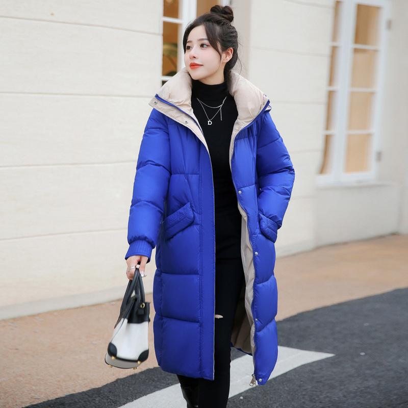 Женская осенне-зимняя однотонная приталенная с капюшоном утолщенная теплая женская куртка средней длины, 5 цветов