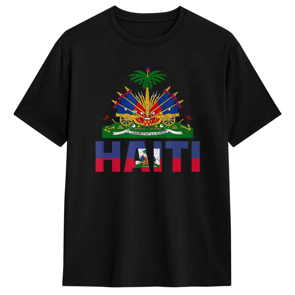 Haitian Flag Day ARt Design T-Shirt Summer Fashion T Shirts Male Oversized Clothes Short Sleeve Street Style Tops