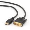 Кабель HDMI Gembird (M) на DVI (M), позолоченные разъемы, 0,5 м, черный, bulk упаковка