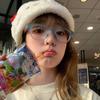 Mass-Produced Home Water Color Pink Gray Blue Edge Glasses Frame Shows The Face Small Subculture Cute Photo Cos Japanese Cute