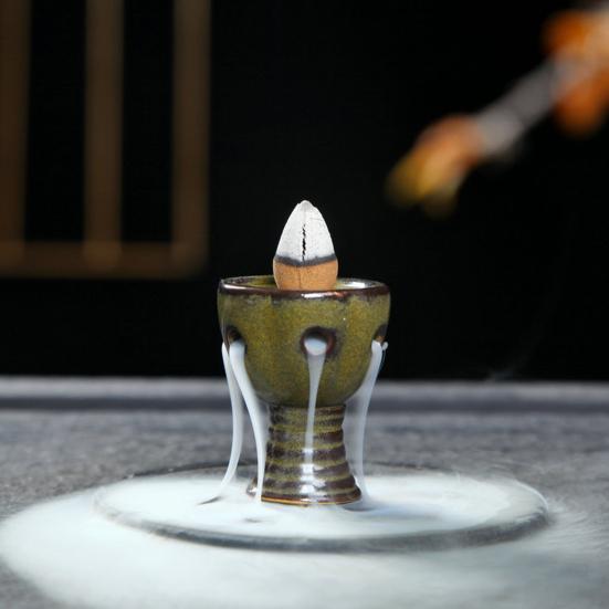 Delicate Incense Burner Surface Censer Nice-looking Ceramic Decorative Smooth Burner for Home