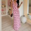 2026 Women's Clothing Elegant V-neck Polka Dot Back-hanging Neck Dress