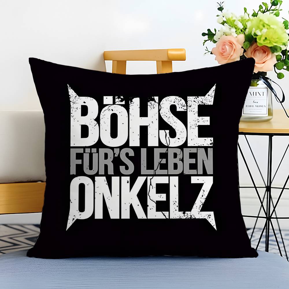 Music B-Bohse Onkelz-MT Band Pillow Case Printed Brushed Fleece Pillow Baby Skin-Touch Eco-Friendly Dye-Sublimat