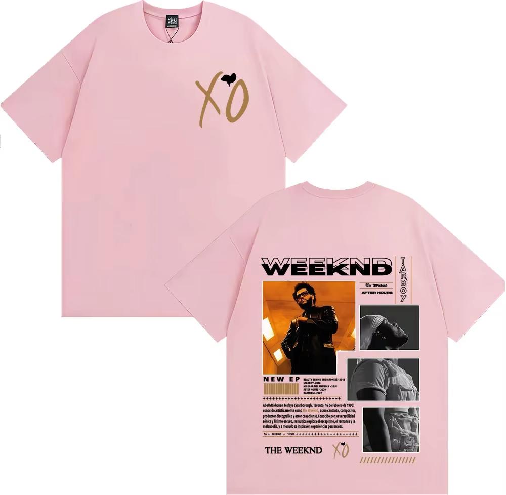 The Weeknd 100cotton Unisexs shirt oversized After Hours album graphics summer Womens Y2k Hip Hop Oneck rock Streetwear Tshirt