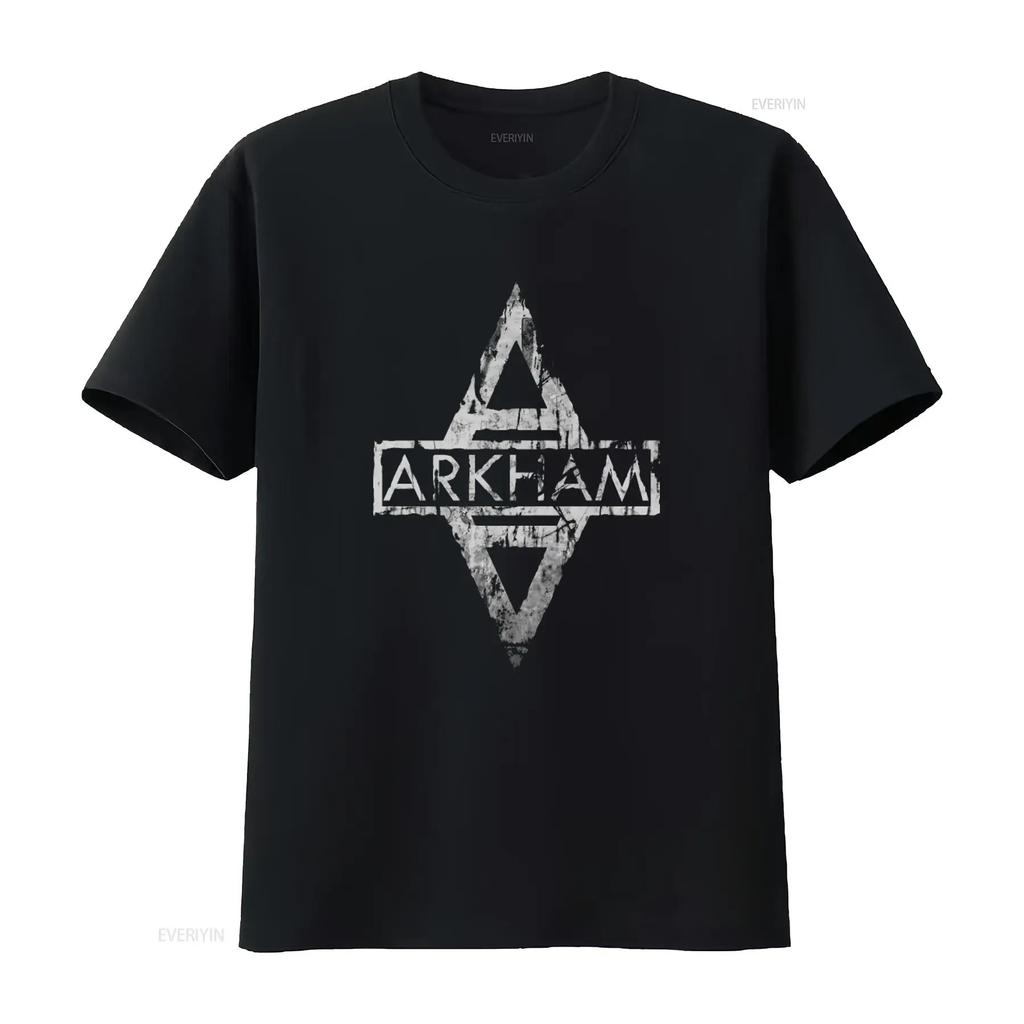Футболка Arkham Asylum для мужчин PC06 винтажная стираная стильная мягкая повседневная немного мужская удобная одежда для дизайнера