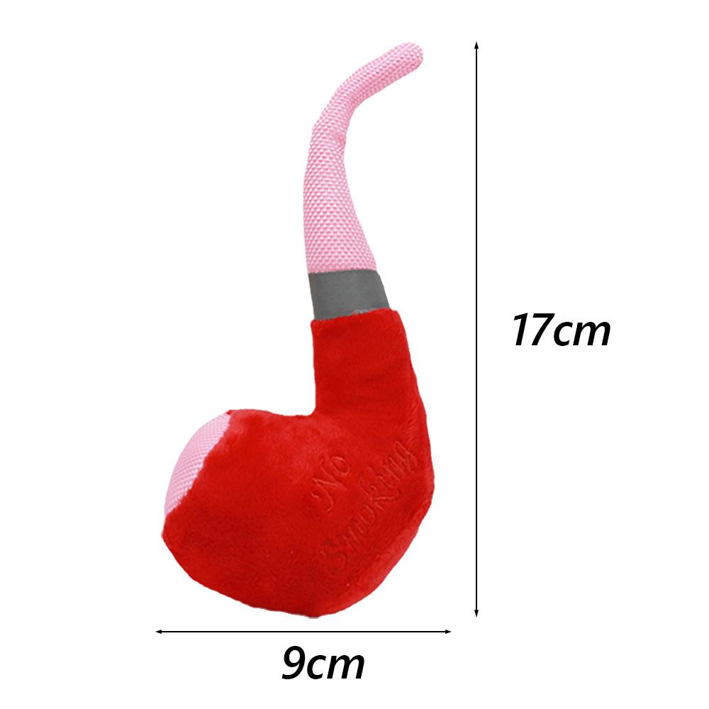 Plush Pipe Slippers Pet Stuffed Toys for Small Dogs Squeaky Puppy Dog Chew Toy Chihuahua Pug Clean Teeth Honden Speelgoed Pipe