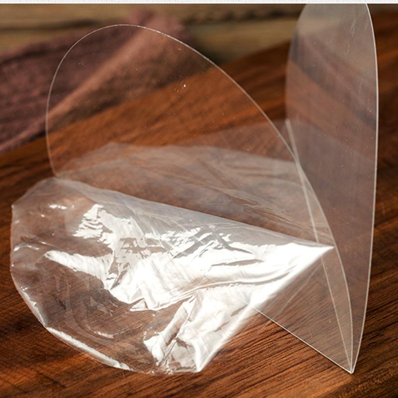 100pcs Cake Rim Transparent Rectangle Cut Pieces Mousse Gasket Cake Roll Rim Point DIY Handmade Part Wedding Without Food