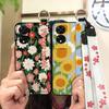 Fashion Design Oil Painting Phone Case For TCL 505/T509K/T5094 Wrist Strap Lanyard Anti-dust Silicone Waterproof Durable