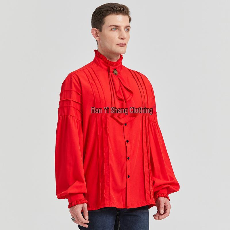 Мужская готическая стимпанк викторианская рубашка 2024